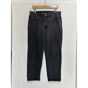 Denim Riders by Lee Straight Leg Black Jeans Womens Size 14P Denim